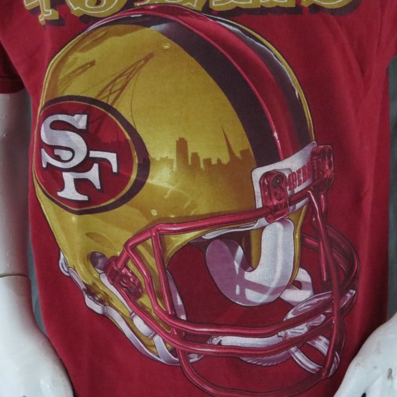 San Francisco 49ers Shirt (vTG) - Helmet with Golden Gate Bridge - Mens Medium - Picture 4 of 9